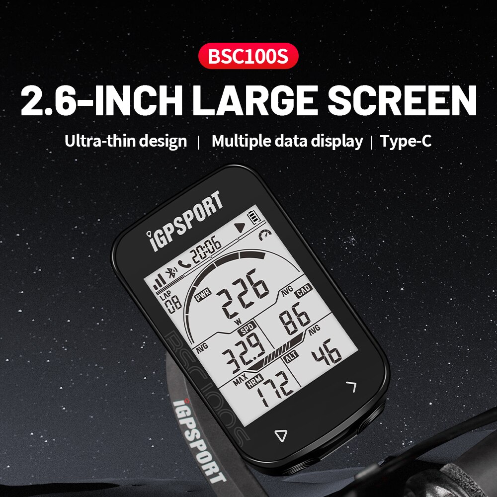 computer da bici GPS IGPSPORT BSC100S ciclo Tachimetro senza fili Cronometro digitale da bicicletta Contachilometri da ciclismo computer da ciclismo