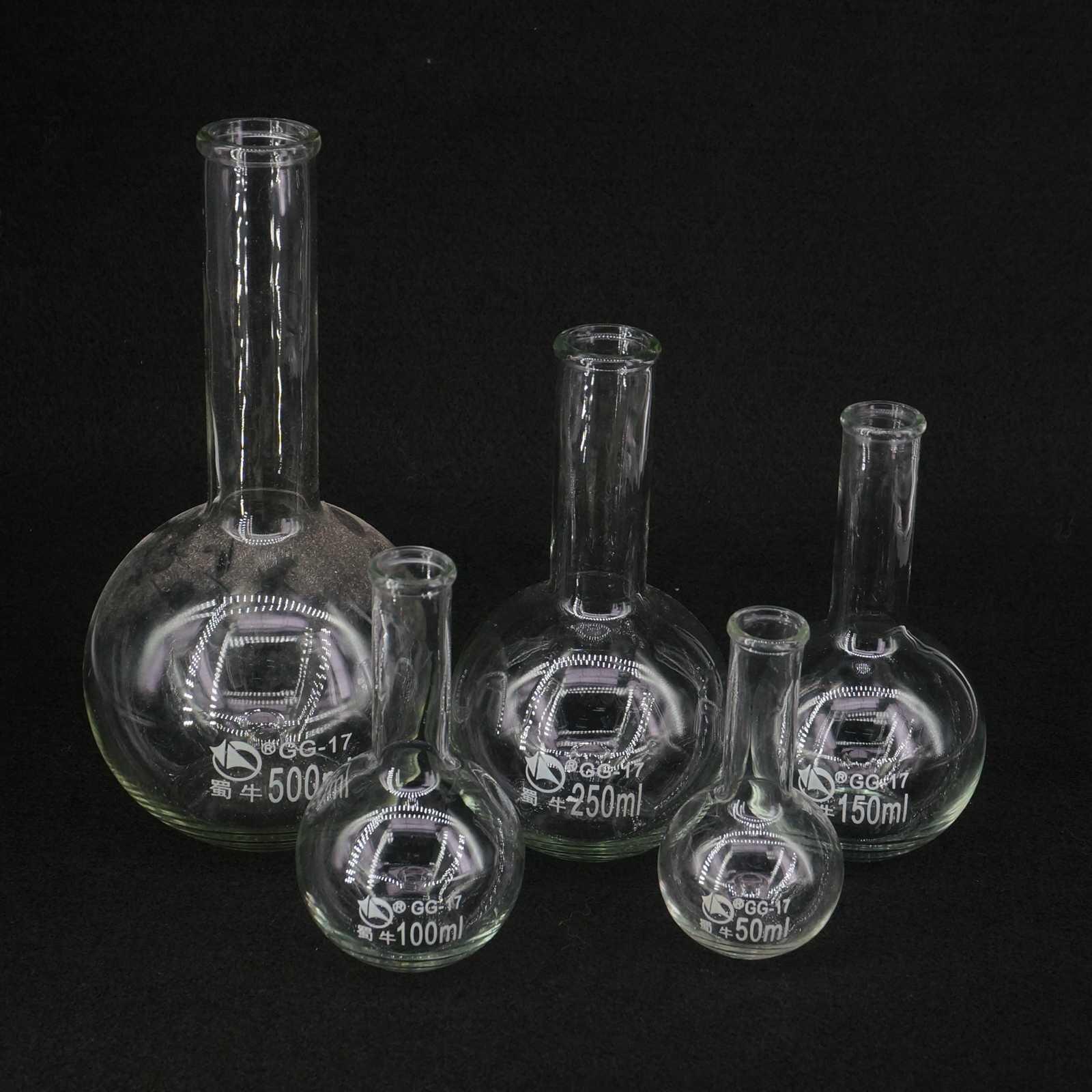 250ML Single Long Neck Flat Bottom Flask Thermostability For Laboratory