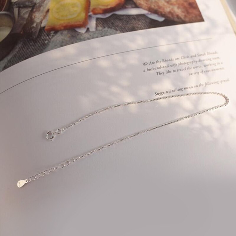 Contracted 925 Sterling Silver Women Anklets.Solid Silver Round Bead Chains.Real Sterling Silver Girl Anklets