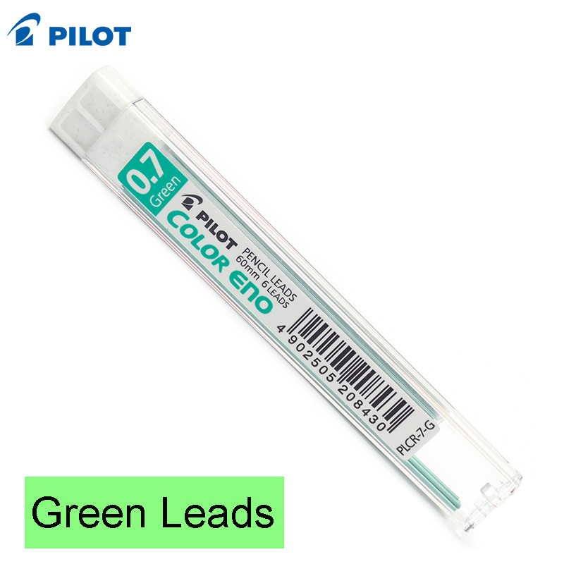 Pilot COLOR ENO Mechanical Pencil 0.7mm 8 Colors Writing Drawing Sketching Pencils Japanese School Supplies HCR-197: Green Leads
