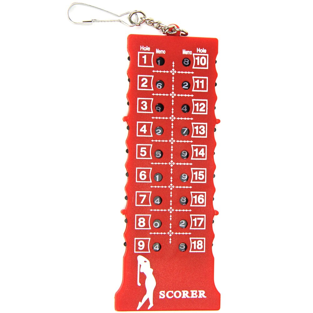 1Pcs 18 Hole Golf Stroke Putt Score Card Counter Golf Score Indicator Met Sleutelhanger Golf Score Teller Golf training Aids