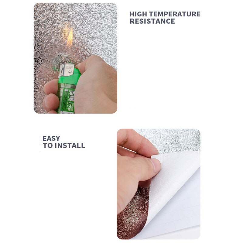 Kitchen Oil Proof Tile Sticker Anti-water Wallpaper Stickers Self Adhesive Kitchen Decor Accessories Stickers