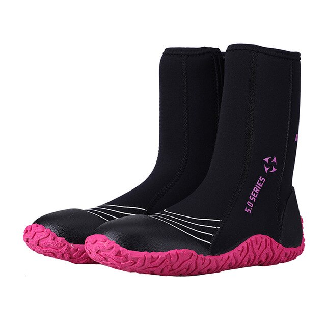 Waterdichte 5mm neopreen hoge vulkanisatie duiklaarzen koudebestendig antislip watervaste schoenen zwemvliezen: Kleur 03 / 3