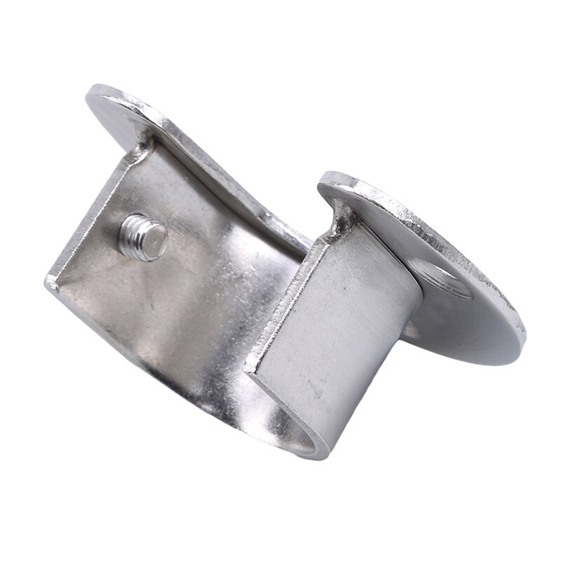 U-Shaped Stainless Steel Clothes Rail Closet Rail Curtain Rod Shower Curtain Closet Rod End Supports Closet Pole Sockets
