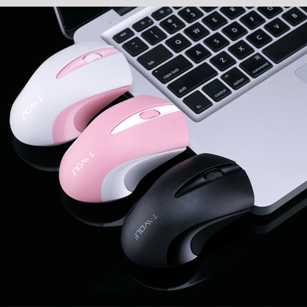 Pink computermus sød gamer pige mus bærbar forretningsmus trådløs optisk mus mute mus til bærbar computer
