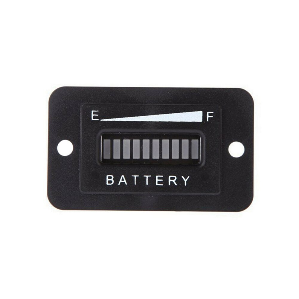 Indicador de batería 10 barras LED CC 6-120V, medidor de voltaje de batería de litio, resistente al agua, para coche y motocicleta