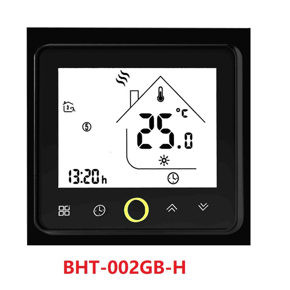 Elektrisk  ac95 ~ 240v golvvärme termostat svart temperaturregulator för golvvärme