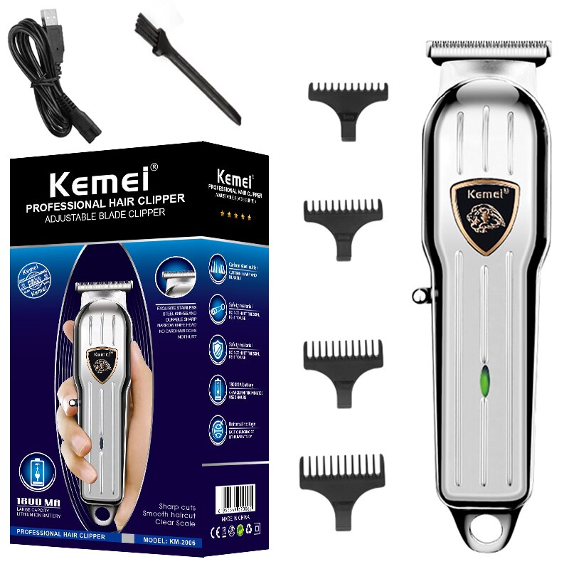 Professionele Kapper Tondeuse Groomer Elektrische Tondeuse Kapsel Oplaadbare Haar Snijder Machine Mannen Cordless Haar Snijder