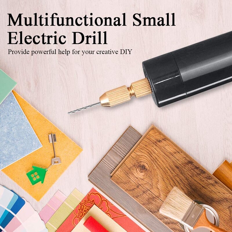 0.7-1.2Mm Micro-Electric Hand Drill Set for Resin,Electric Mini Drill for Jewelry Making Electrical Pin Vise Kit