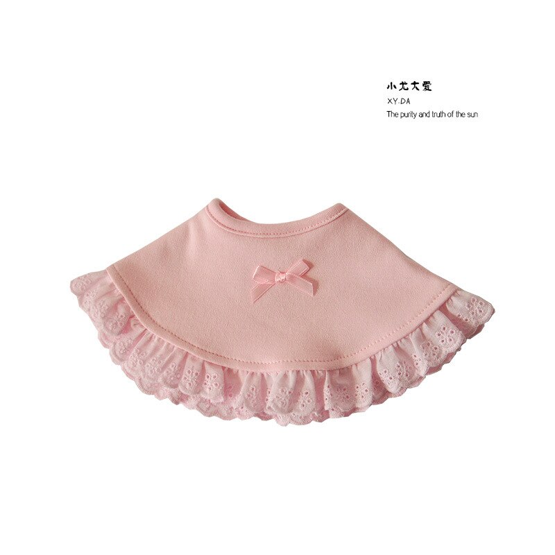 Baby Mädchen Prinzessin Spitze Drooling Lätzchen Speichel Handtuch Runde Weiche Baumwolle Runde Bib Rosa Weiß Farbe Für Neugeborene Baby Kinder dinge