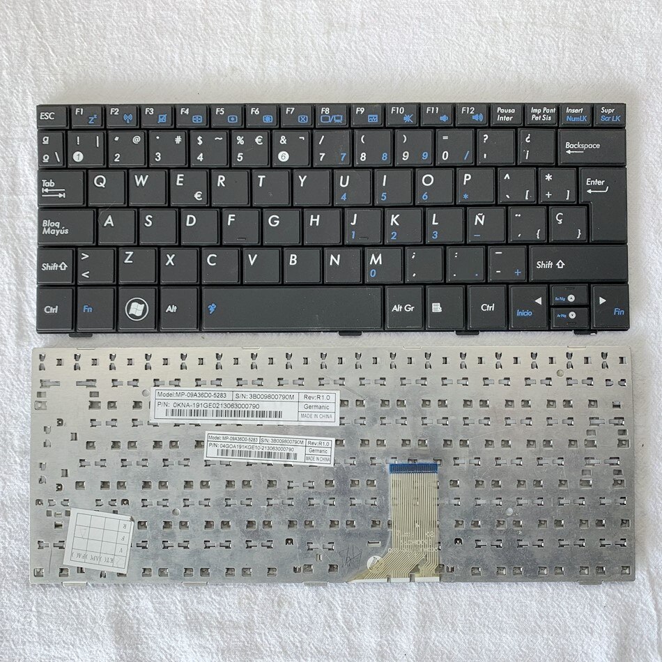 Spanish Keyboard For ASUS Eee PC 1001HA 1001PX 1001PXD 1005 1005HD 1005HA 1005PX 1008 1008HA Black SP Layout: Default Title