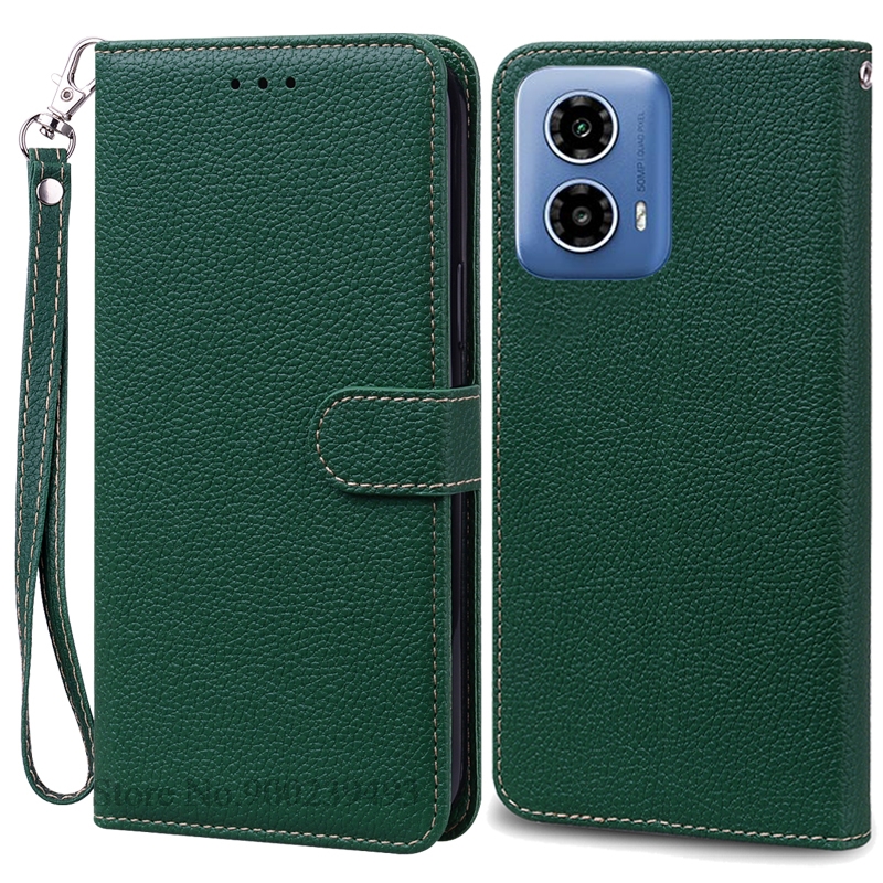 For Motorola G04 Case Leather Wallet Flip Phone Case For Moto G04 Case Book Cover For Motorola Moto G04 Case Cover Fundas Shell
