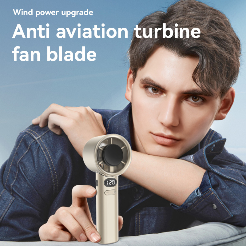 M11 Mini Portable Handheld Fan 120 Level Wind Speed Adjustable USB Rechargeable Bladeless Small Fan Student Travel Hand Fans