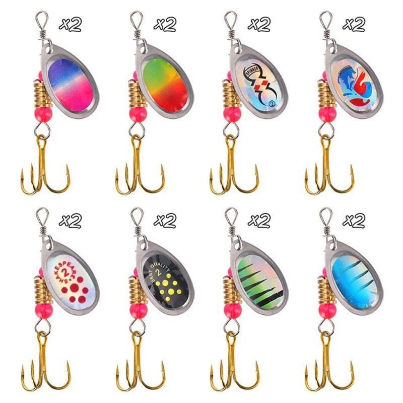R6FE Fishing Lure Baits Tackle Spoon Lure Hard Metal Spinner Baits Artificial Baits