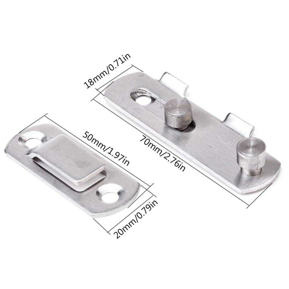 Stainless Steel Door Buckle Right Angle Door Latch Hasp Bending Latched Barrel Bolt With Screws For Bolt Sliding Lock