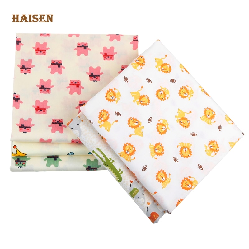 5pcs/Lot,Cartoon Lion King Series Twill Patchwork Cotton Fabric Tissue Cloth Set DIY Sewing Quilting Handmade Material 20x25cm