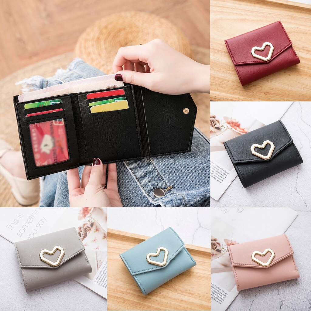 Mini portefeuille en cuir femmes moraillon court portefeuille porte-monnaie porte-cartes multi-carte Position Mini embrayage dames en cuir sac à main # p30