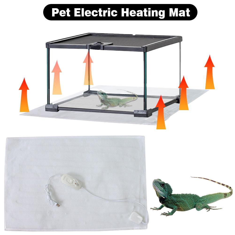 Reptiel Warmte Pad Huisdier Elektrische Verwarming Mat Met 2 Temperatuur Instellingen Compact Pet Bed Warmer Voor Katten Honden Hagedis Dieren