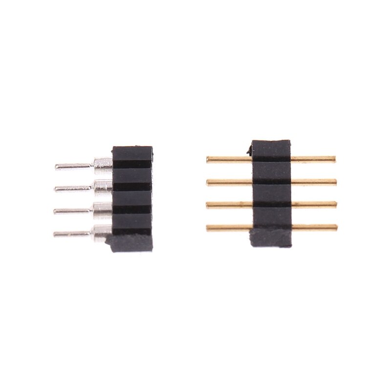 Conector para tira de LED, aguja de 4 pines RGB, conector para tira de LED, conector macho y hembra, 50 Uds.