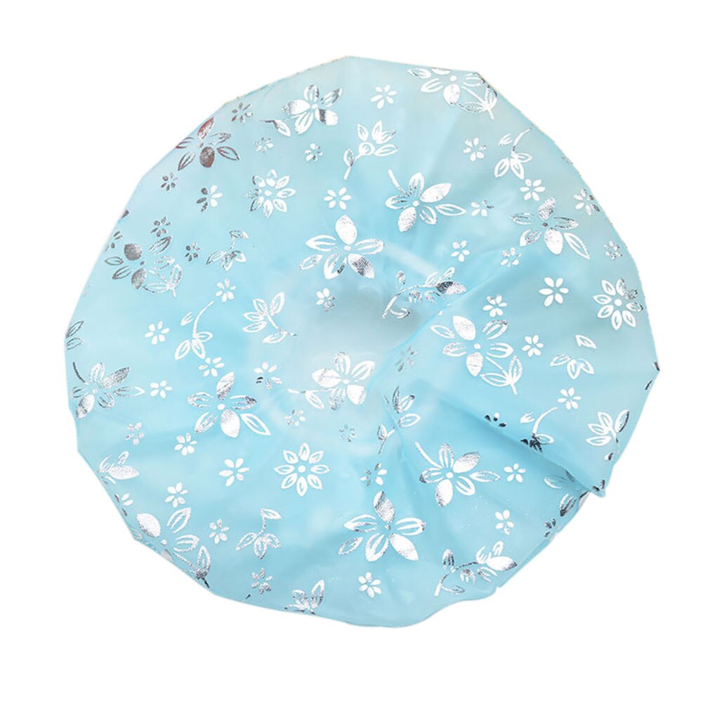 Elastic Band Spa Cute Protective Kitchen Thicken Waterproof Hat Shower Cap Hair Cover Bath Travel Floral Print Home Bathroom