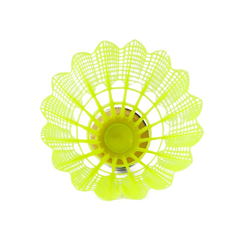 100% Nieuw En 6Pcs Trein Gym Fitness Geel Nylon Shuttles Badminton Bal Sport Duurzaam