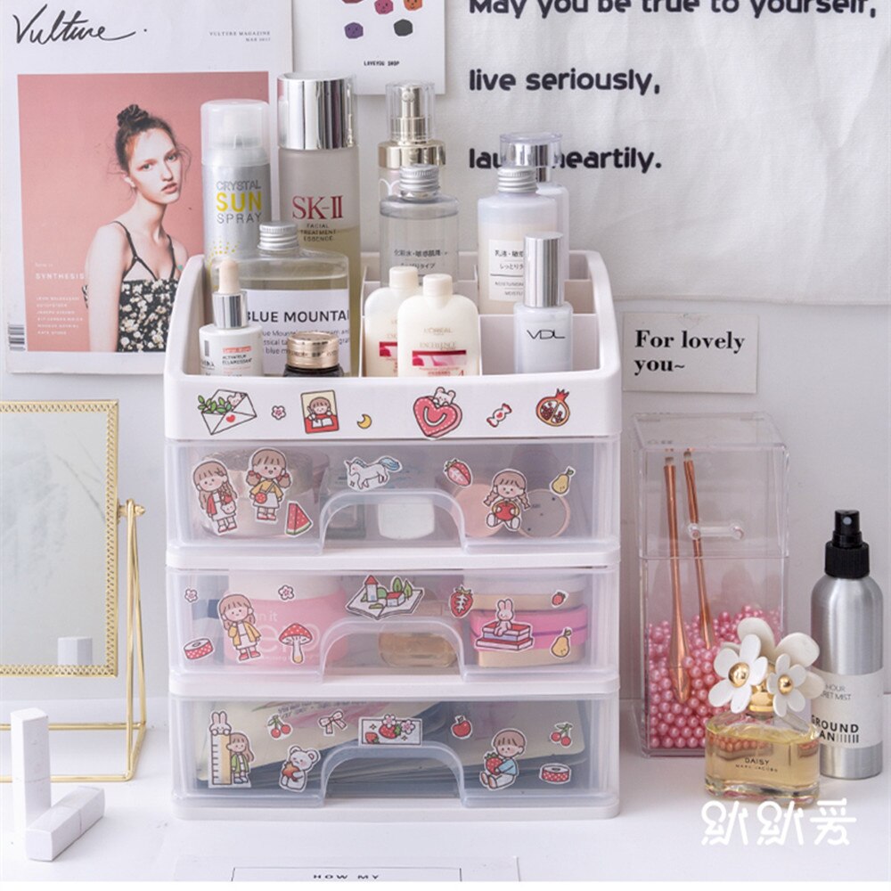 Multifunctional Desktop Organizer Holder Case Makeup Storage Box School Office Stationery