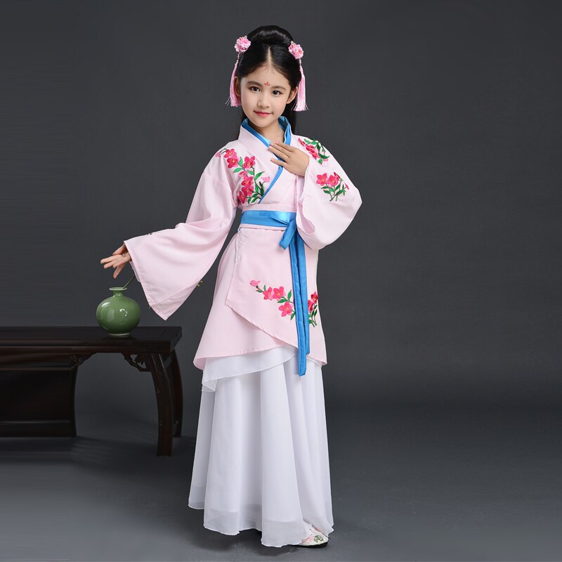 Las niñas de hadas antigua Ópera China tang han Dinastía ming traje hanfu chino tradicional vestido de niño ropa de niños chico: L