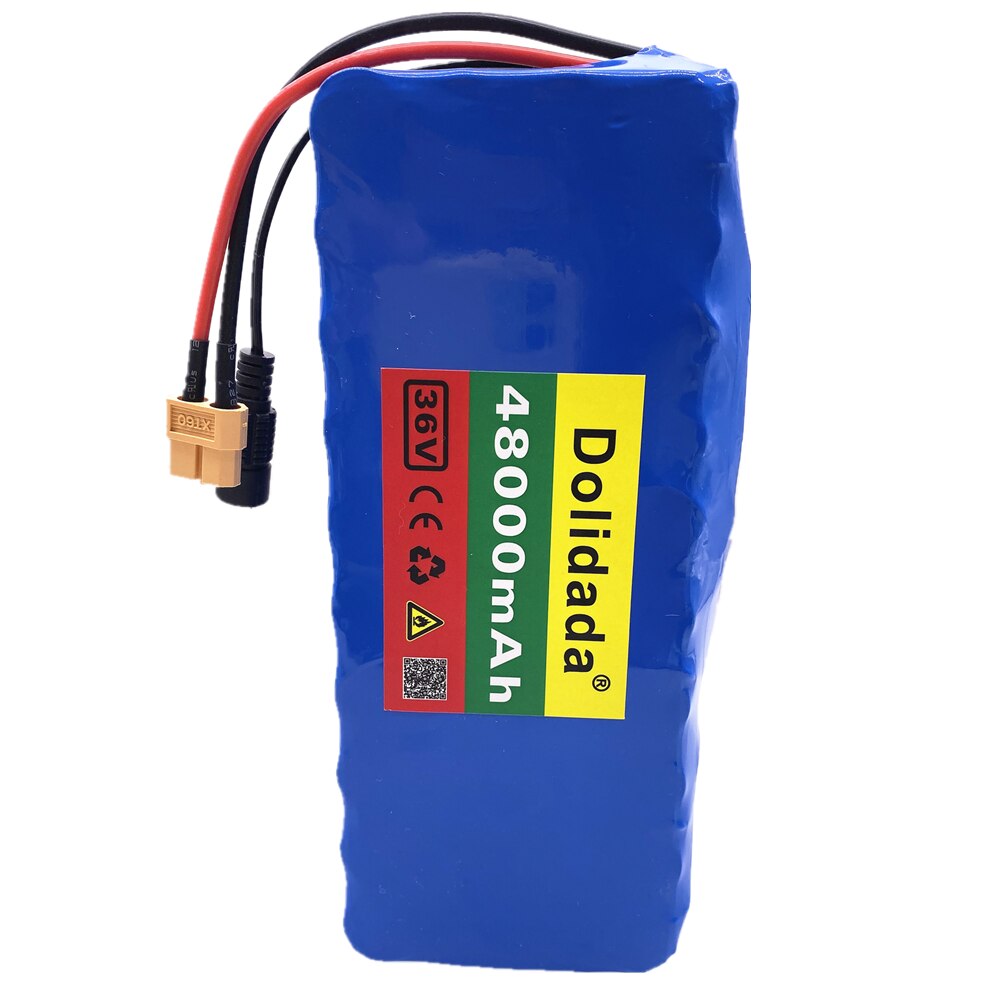 Dolidada 36V battery 10S4P 48Ah battery pack 500W high power battery 36V48000mAh Ebike electric bicycle BMS