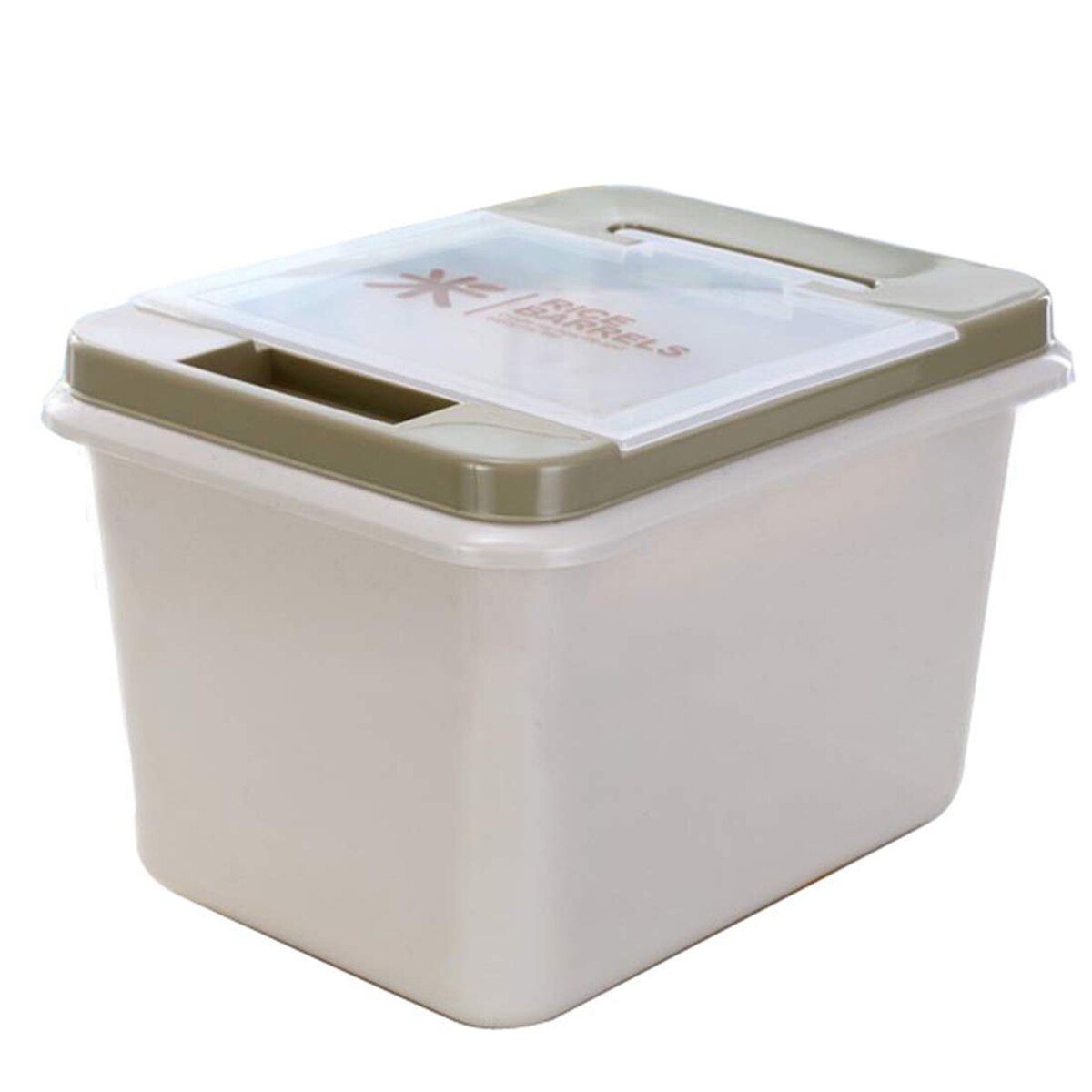 10/15Kg Rice Storage Box Sealed Moisture-proof Large Capacity Grain Flour Flip Container Kitchen Double Seal Rice Storage Box: A / 15KG