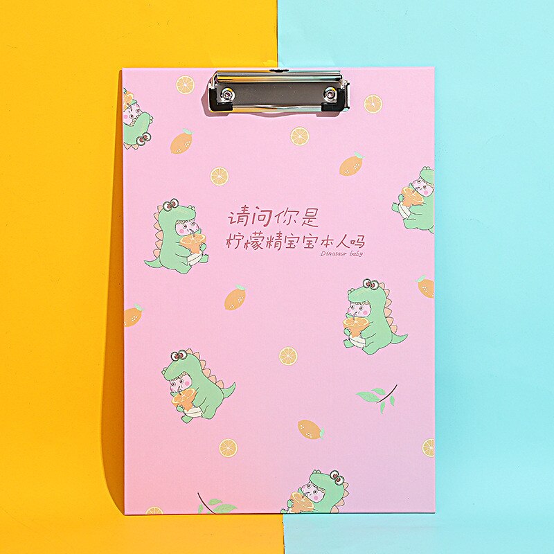 Kawaii  a4 papirholder hardboard skriveblok udklipsholder mappe dokumentholdere klip tavle skole kontor kontorartikler: 03