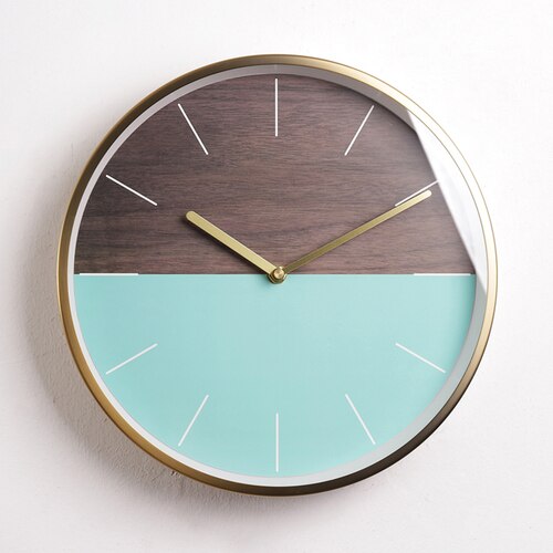 Modern Luxury Wall Clock Metal Wall Watches Home Decor Bedroom Large Nordic Living Room Silent Duvar Saati FZ632: B