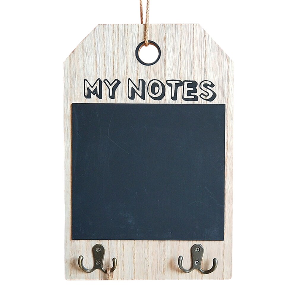 Wordpad Wall Mounted Home Decor Message Board Hanging Blackboard Practical With Hooks Blank Office Kitchen School Supplies