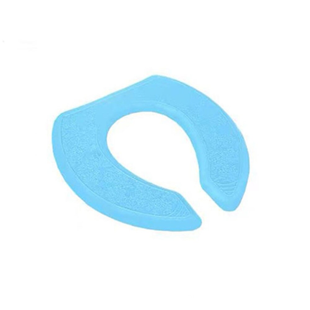 Sky Blue Paste Toilet Seat Cover Cushion Waterproof Toilet Mat