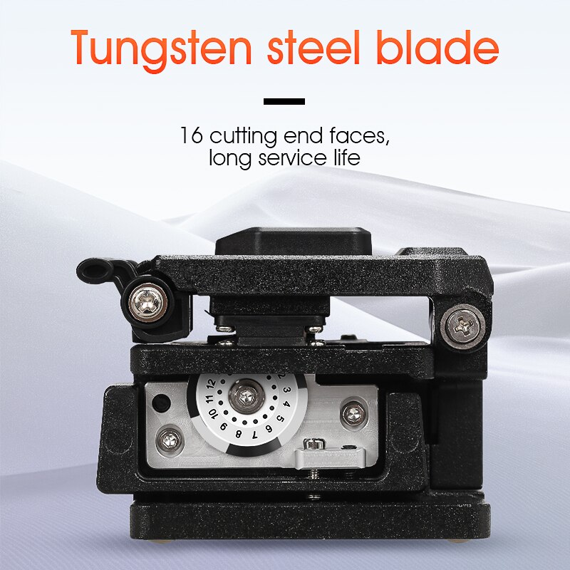 Cliveuse de fibres de haute précision AUA-X0, avec boîte de déchets, coupe-câble de fibre optique, coupe-épisseur à fusion de fibres