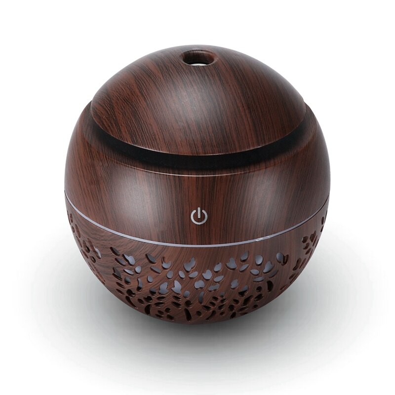 Usb-luchtbevochtiger, aroma-etherische olie diffuser, mist, luchtreiniger, luchtbevochtiger voor één kamer, houtnerf