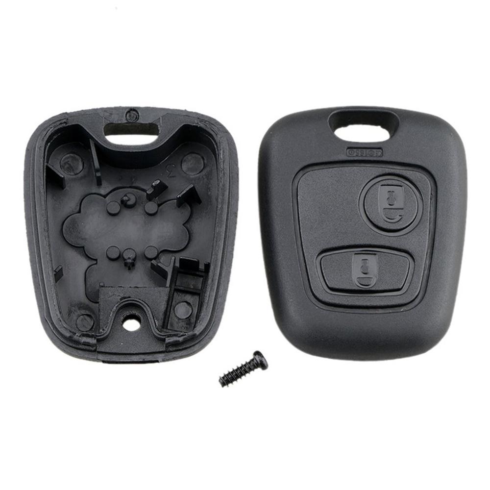 2Pc Lightweight Suitable for Peugeot 2-button Straight Car Key Shell 206 Mouth Without Embryo