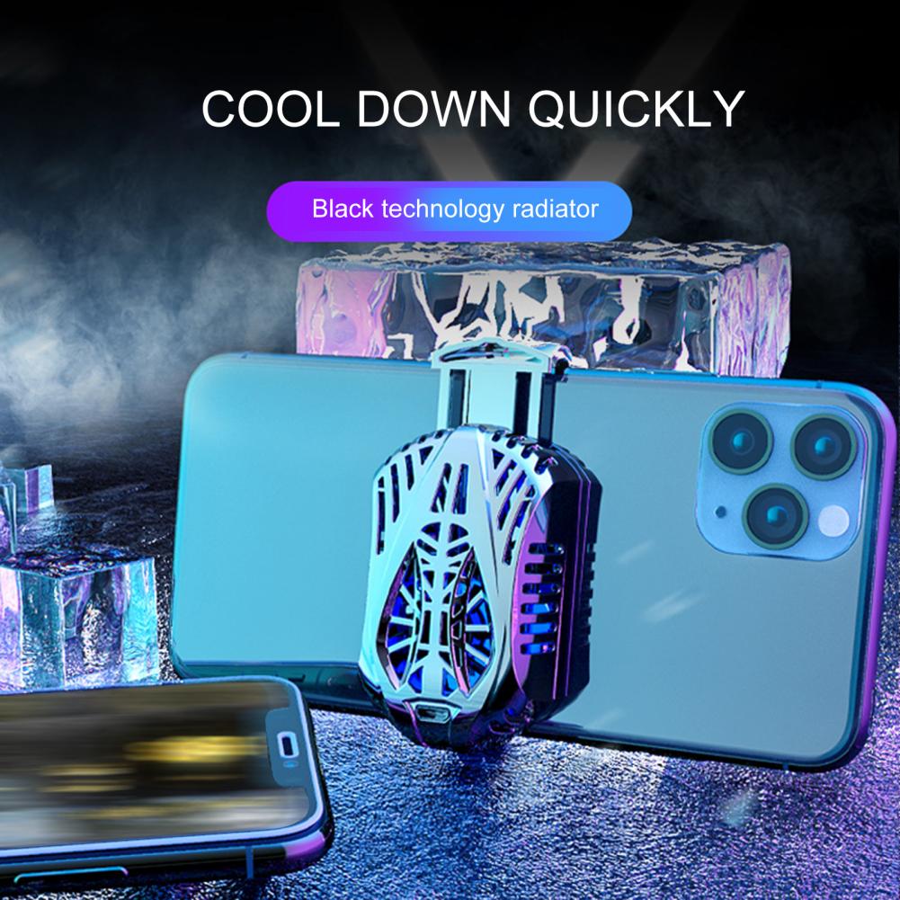 Rapid cooling Mobile Phone Radiator Gaming Universal Phone Cooler Adjustable Portable Fan Holder For iPhone Samsung Huawei