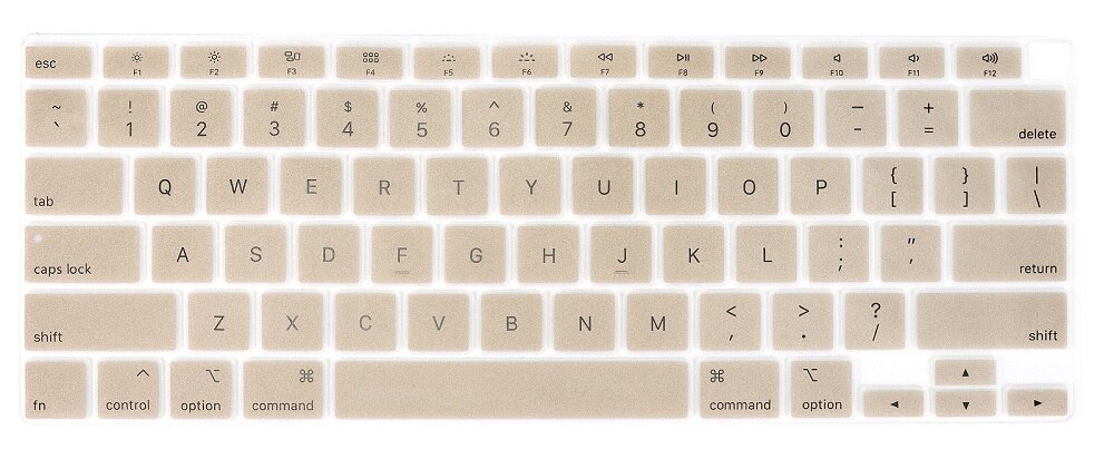 Us Layout Silicon Voor Macbook Air 13 Touch Id A2179 Keyboard Cover Voor Macbook Air 13 A2179 Toetsenbord skin Protector: US Golden