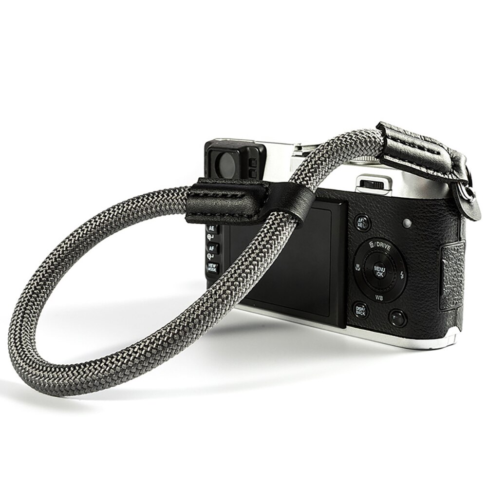 Håndledsrem til digitalkamera kamera tilbehør håndlavet nylon digitalt kamera håndledsrem greb flettet justerbar 18 cm til 25cm: Grå