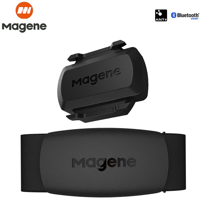 Magene S3 + Geschwindigkeit/Kadenz Sensor Ameise + Bluetooth Computer Tacho für Strava Garmin iGPSPORT Bryton Fahrrad Computer kabellos: S3 H64 Sensor