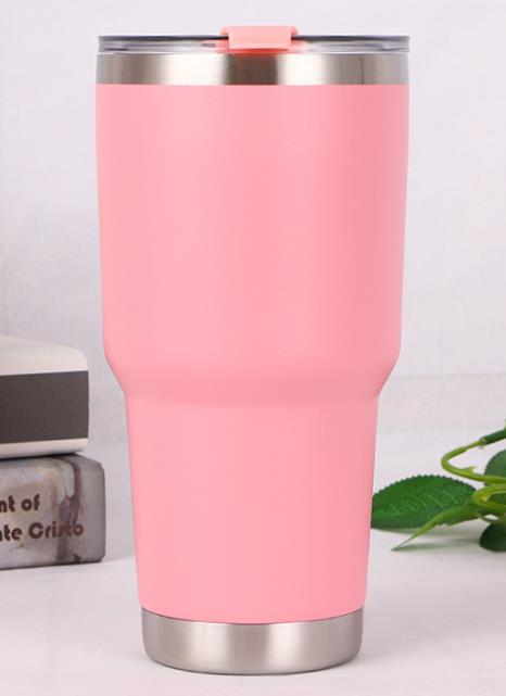 Gobelet en acier inoxydable à Double paroi | Isolation sous vide, tasse à café de voyage 30oZ: Rose