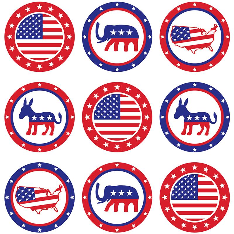 20 Sheets of Paper Sticker American Parade Stickers Parade Campaign Stickers