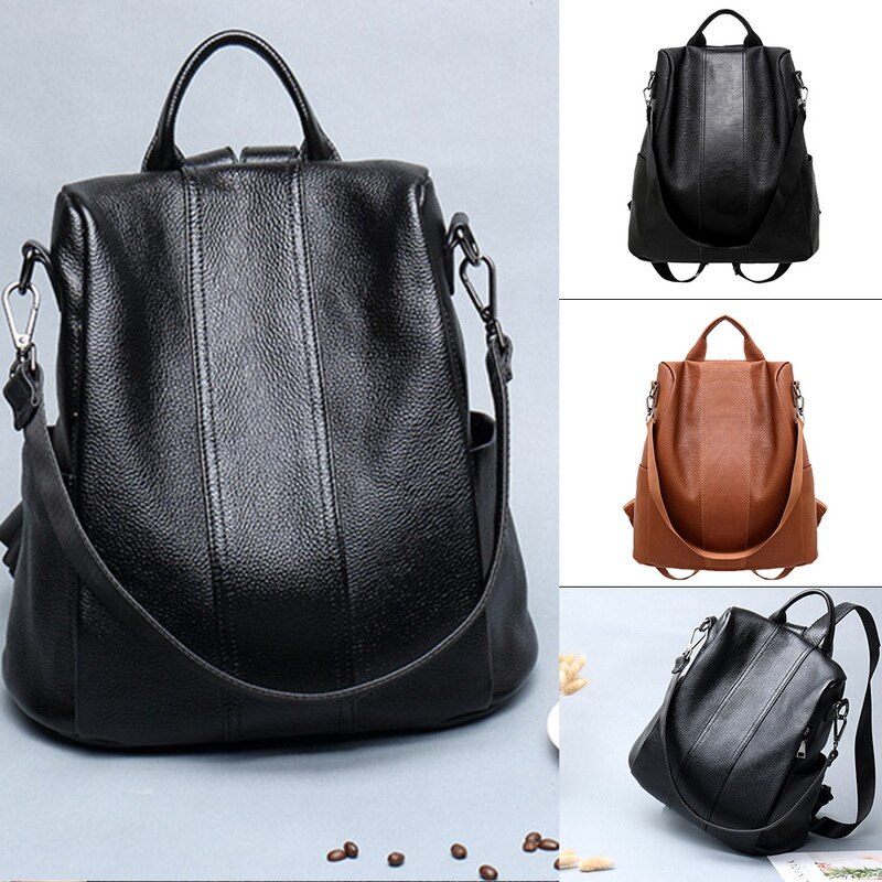 Mochila de para mujer, mochilas de cuero juvenil para chicas adolescentes, bolso de hombro de colegio antirrobo para mujer