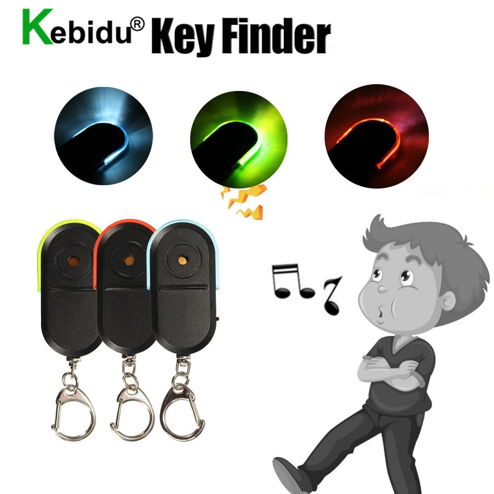 Mini Anti-Verloren Alarm Key Finder Locator Sleutelhanger Whistle Sound Met Led Light Anti Verloren Sleutel Finder Sensor