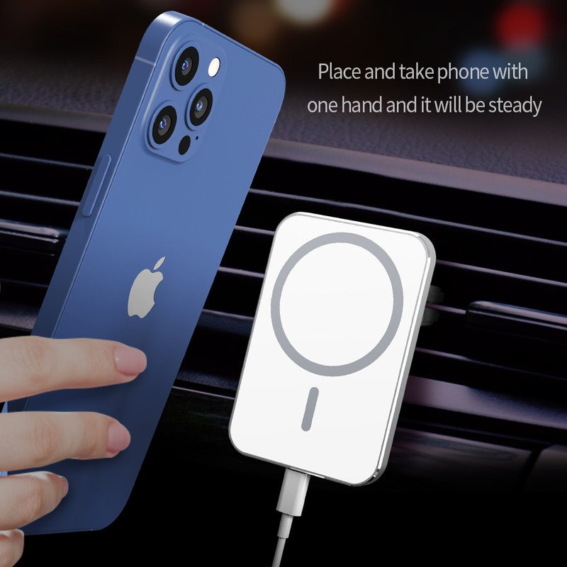 Magnetic Wireless Car Charger Mount For iPhone 12 Pro Max Mini for Magsafing 15W Fast Charging Air Vent Phone Holder Stand