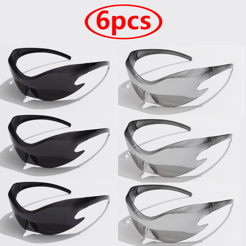 Luxury Brand Sports Punk Y2K Sunglasses Women Men Unique Goggle One Piece Sun Glasses For Male Cycling Hip Hop Shades UV400: dark green