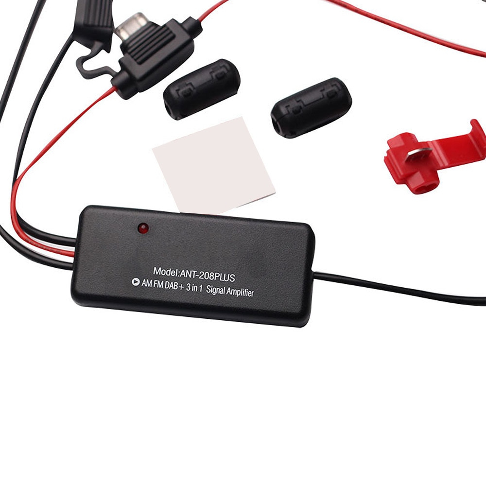 Universele 3 in 1 FM AM DAB Auto Voertuig Antenne Radio Signaal Versterker Booster Radio Antenne Versterker Auto-onderdelen