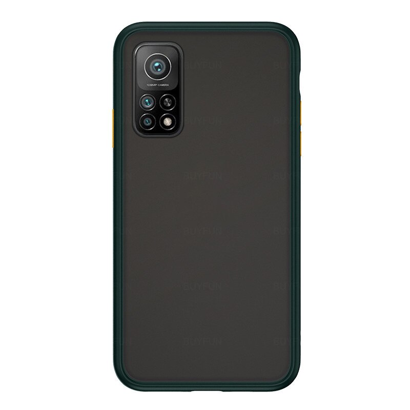 Mi10t pro case przezroczyste matowe pokrowce na xiaomi mi 10 t 10 t pro case silikonowe, odporne na wstrząsy coque fundas na xiaomi10t pro capas: mi 10t / dark green
