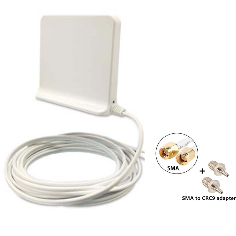 Antena JX 3G 4G LTE antena externa para Huawei B315 B593 E8372 E3372 E5573 ZTE router USB SMA/TS9/CRC9: Add CRC9 adapter