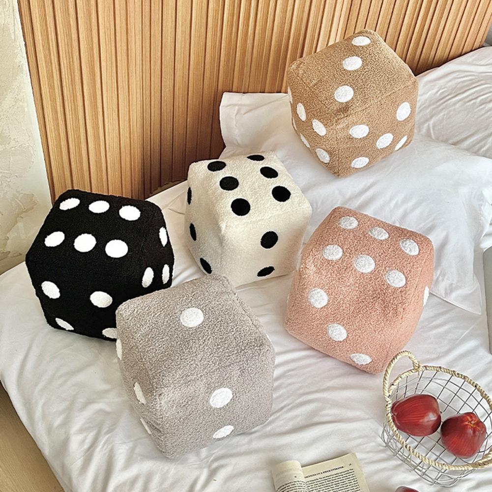 Dados travesseiro cubo cúbico de pelúcia pp algodão simulação dados volta apoio travesseiro de pelúcia almofada decorativa recheada almofada fofa